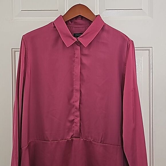 J. Peterman Double Peplum Tunic Dress Plum Purple Size 20 - Picture 6 of 13
